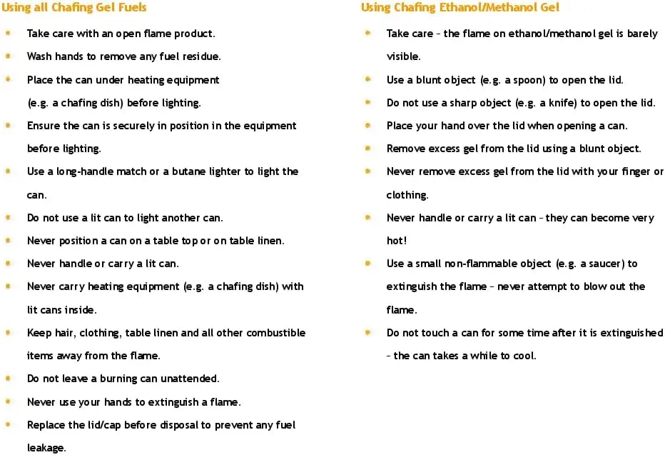 S’mores toasting burner safety instructions