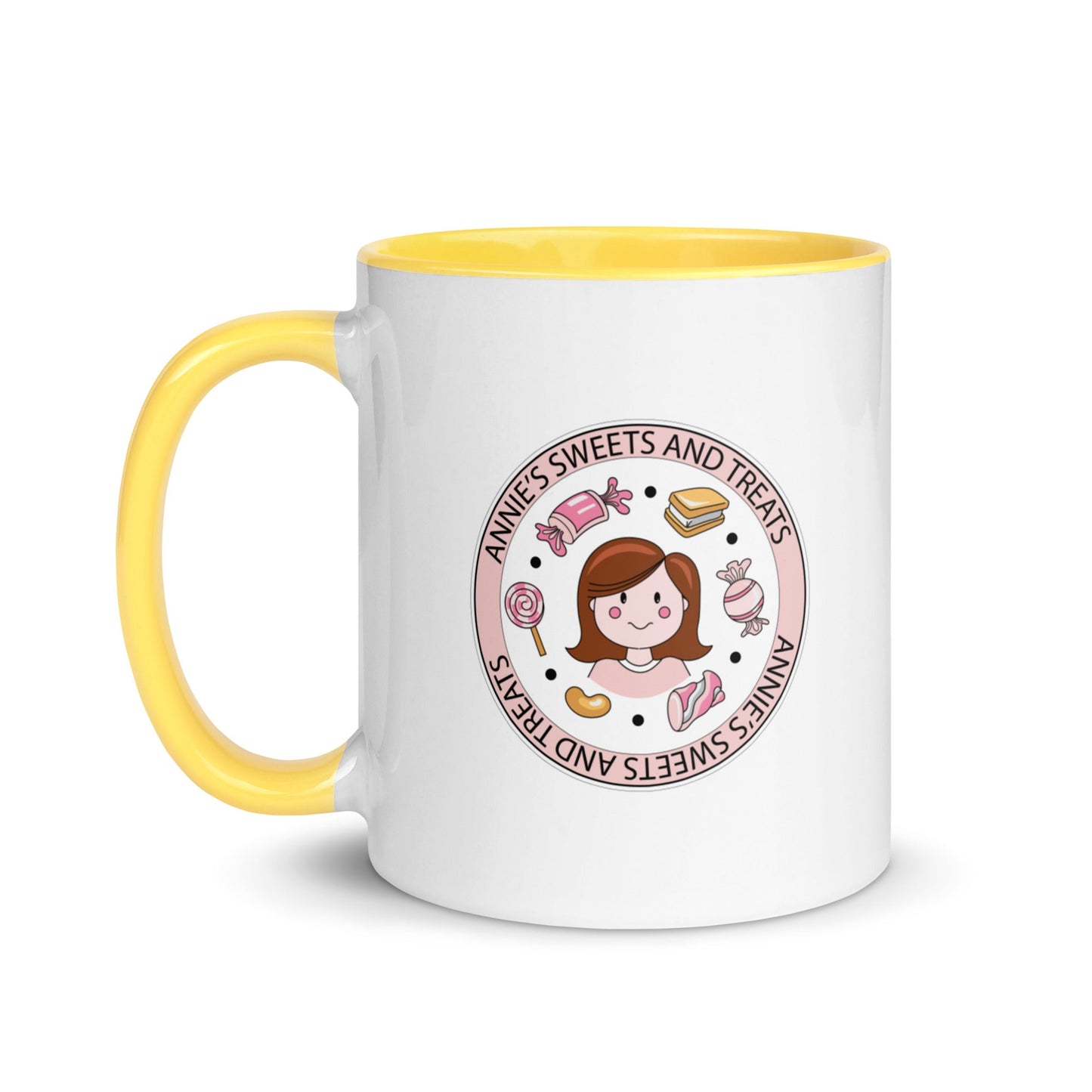 Annie's Sweets and Treats Mug with Color Inside Annie's Sweets and Treats