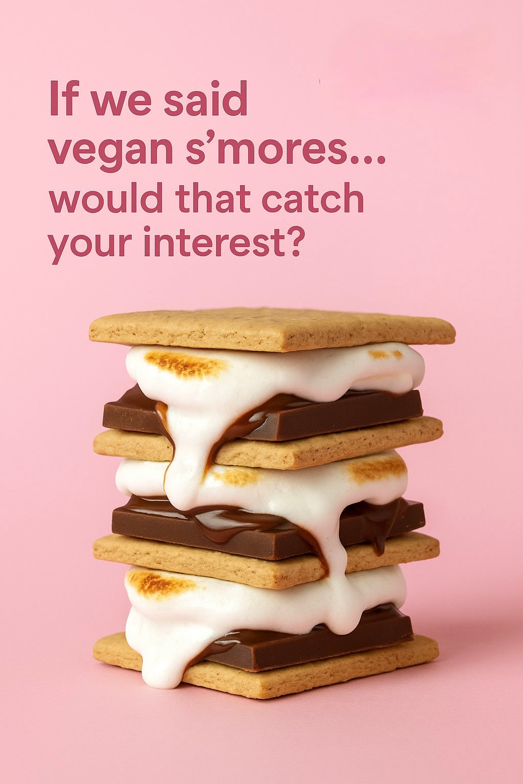 Stacked vegan s’mores