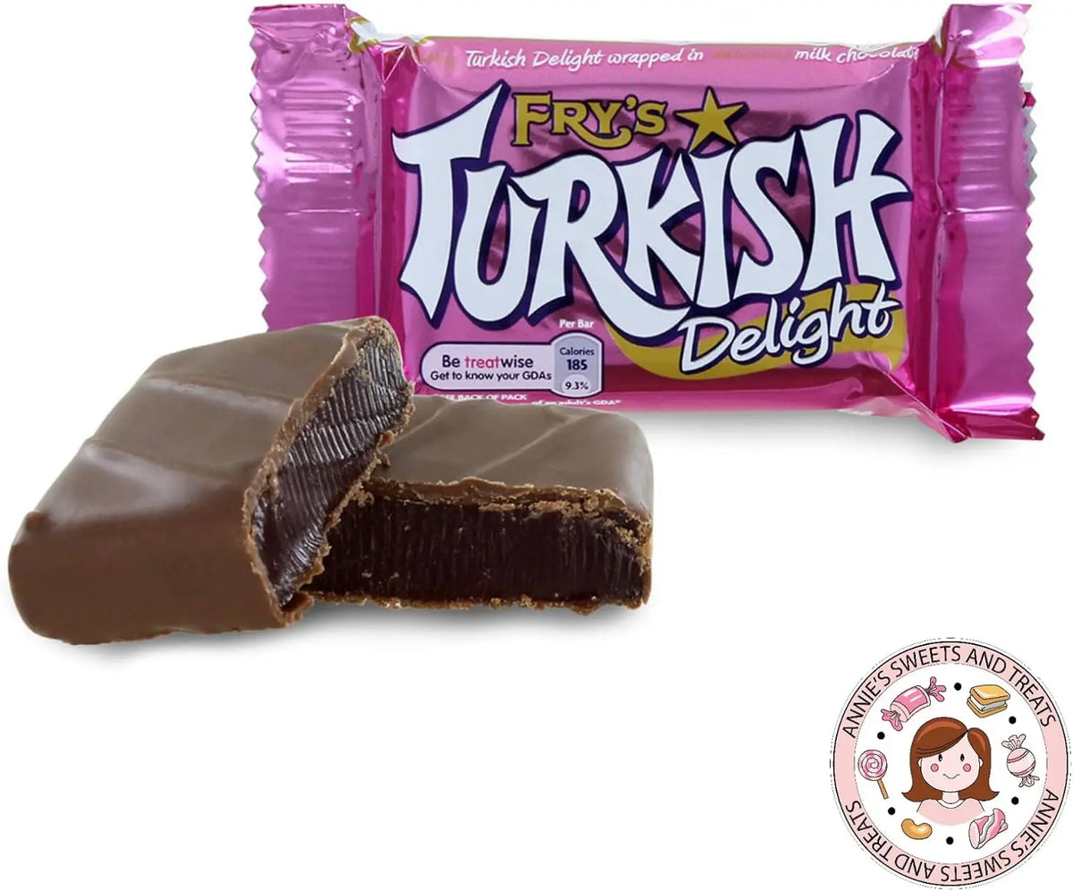 Fry’s Turkish Delight gift hamper with bars and mini bars in a white box