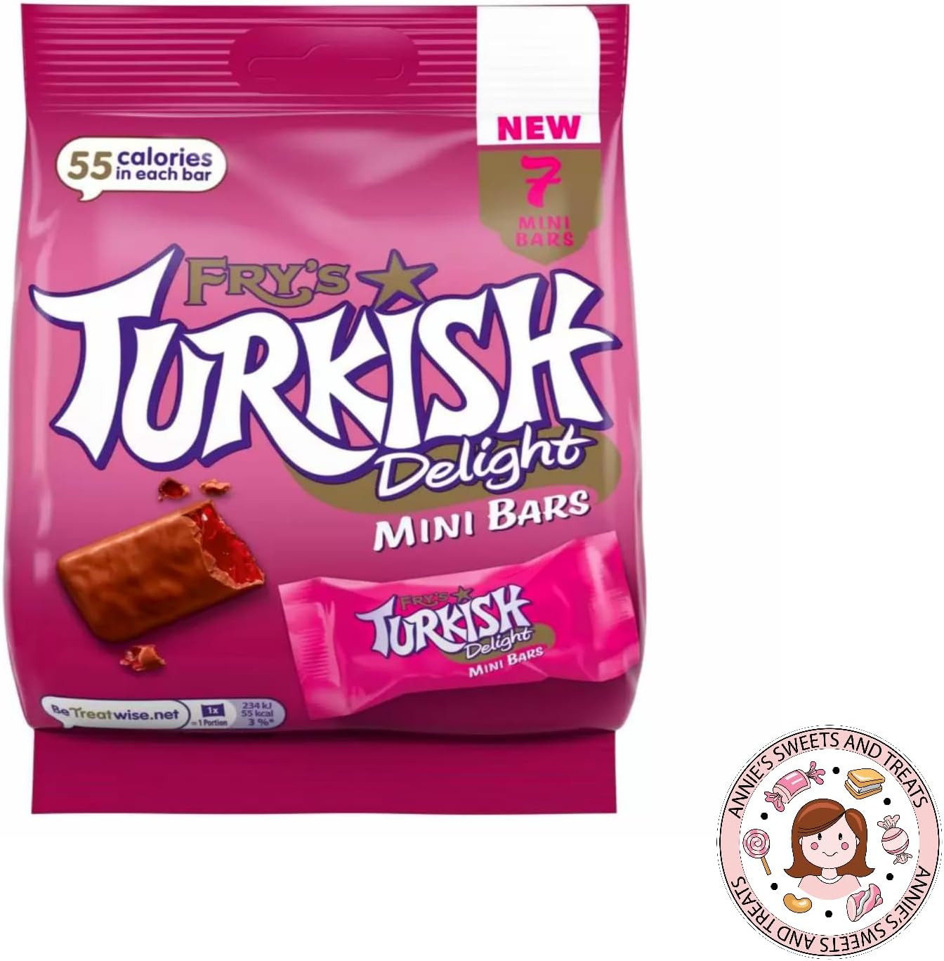 Frys Turkish Delight Gift Box - x5 Frys Turkish Delights 51g Bars Bundled With Frys Mini Turkish Delight Bars 105g - Chocolate Gift Ideal for Christmas