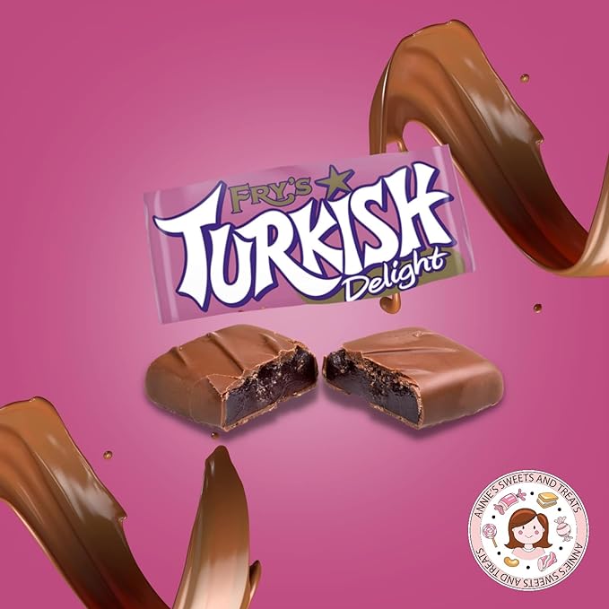 Frys Turkish Delight Gift Box - x5 Frys Turkish Delights 51g Bars Bundled With Frys Mini Turkish Delight Bars 105g - Chocolate Gift Ideal for Christmas