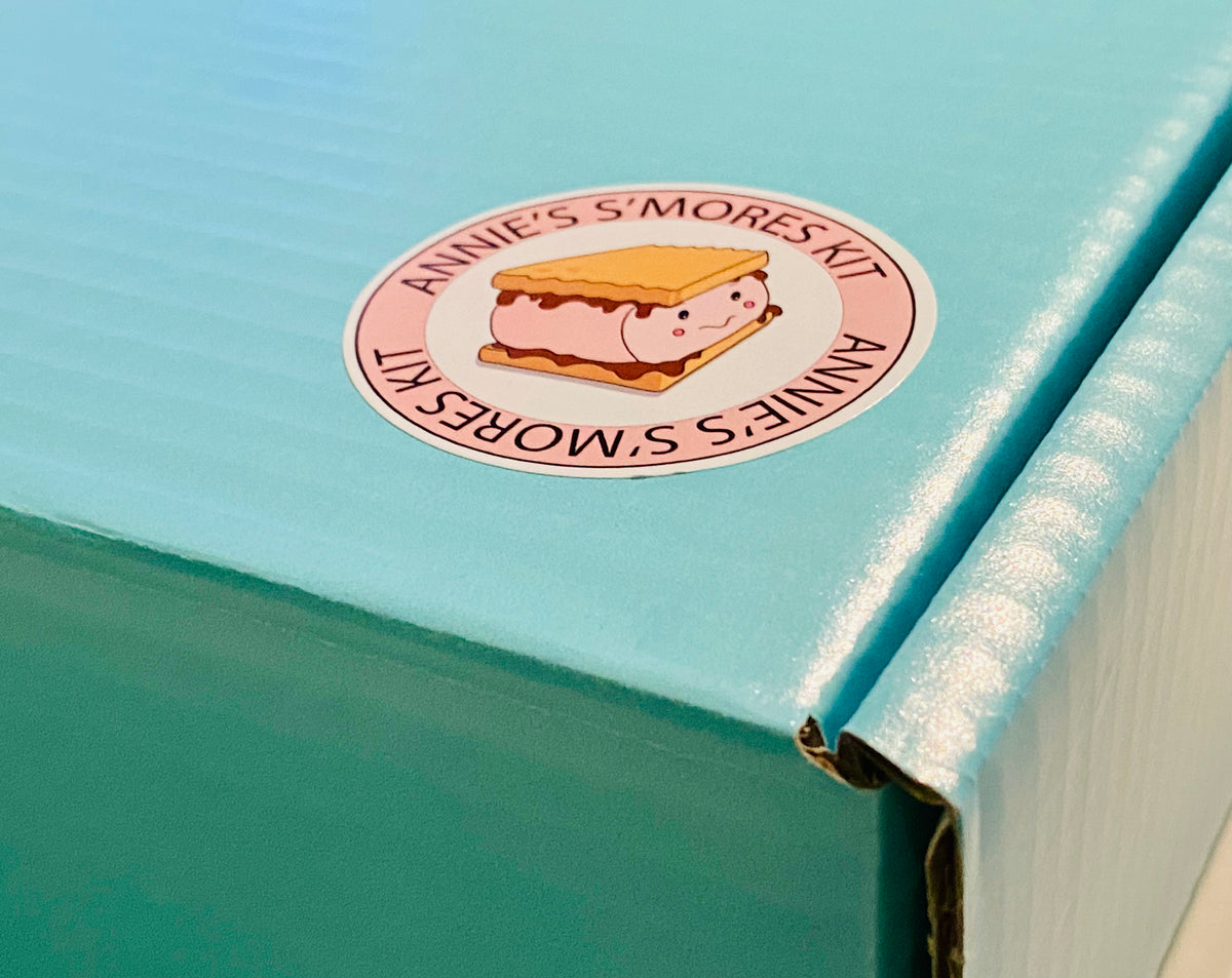 Annie’s s’mores kit box on a kitchen table