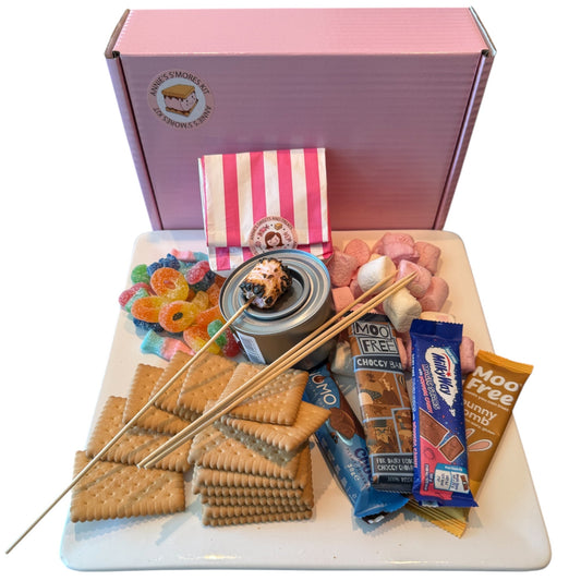 Vegan S'mores Kit Luxury Marshmallows, Biscuits and Dark Chocolate Selection Box American Smores for all occasions Annie's Sweets and Treats