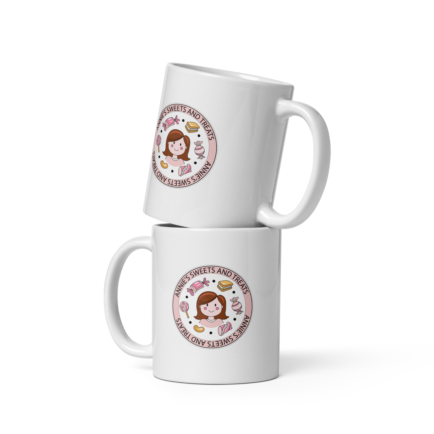 Annie's Sweets and Treats White glossy mug