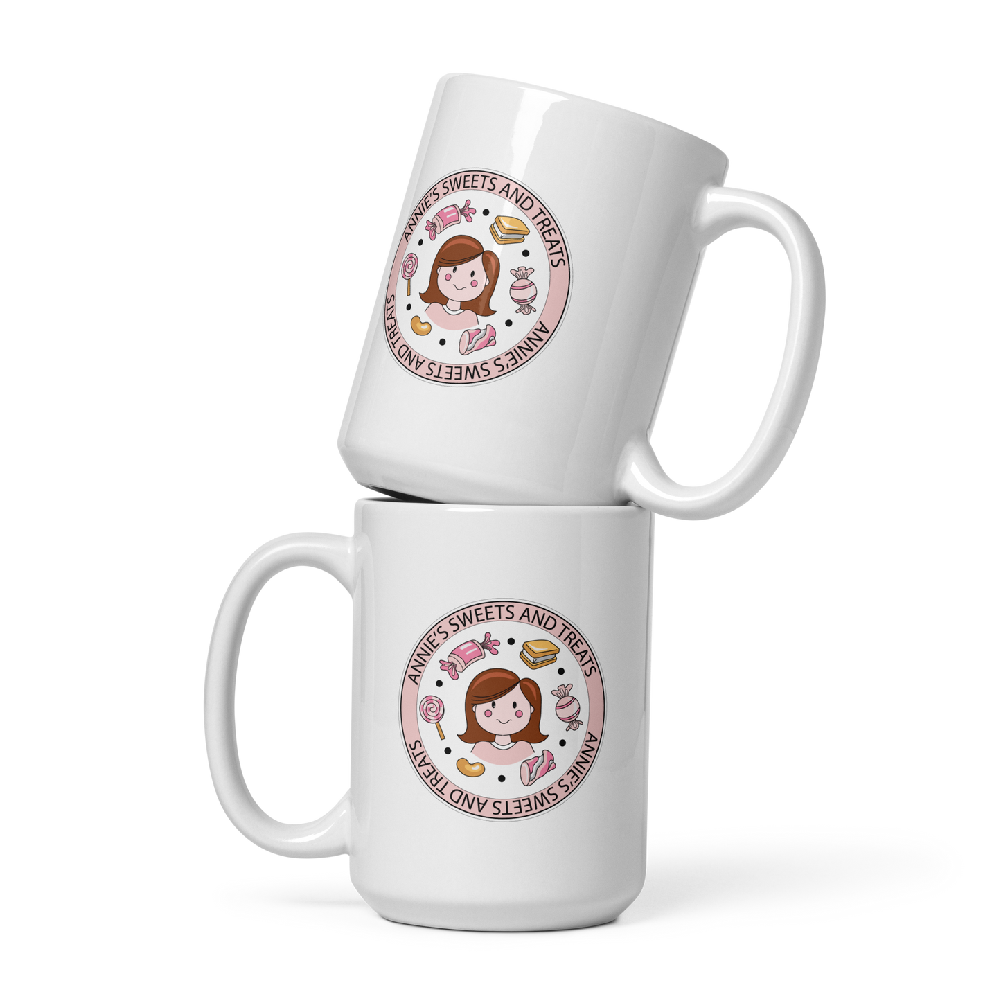 Annie's Sweets and Treats White glossy mug