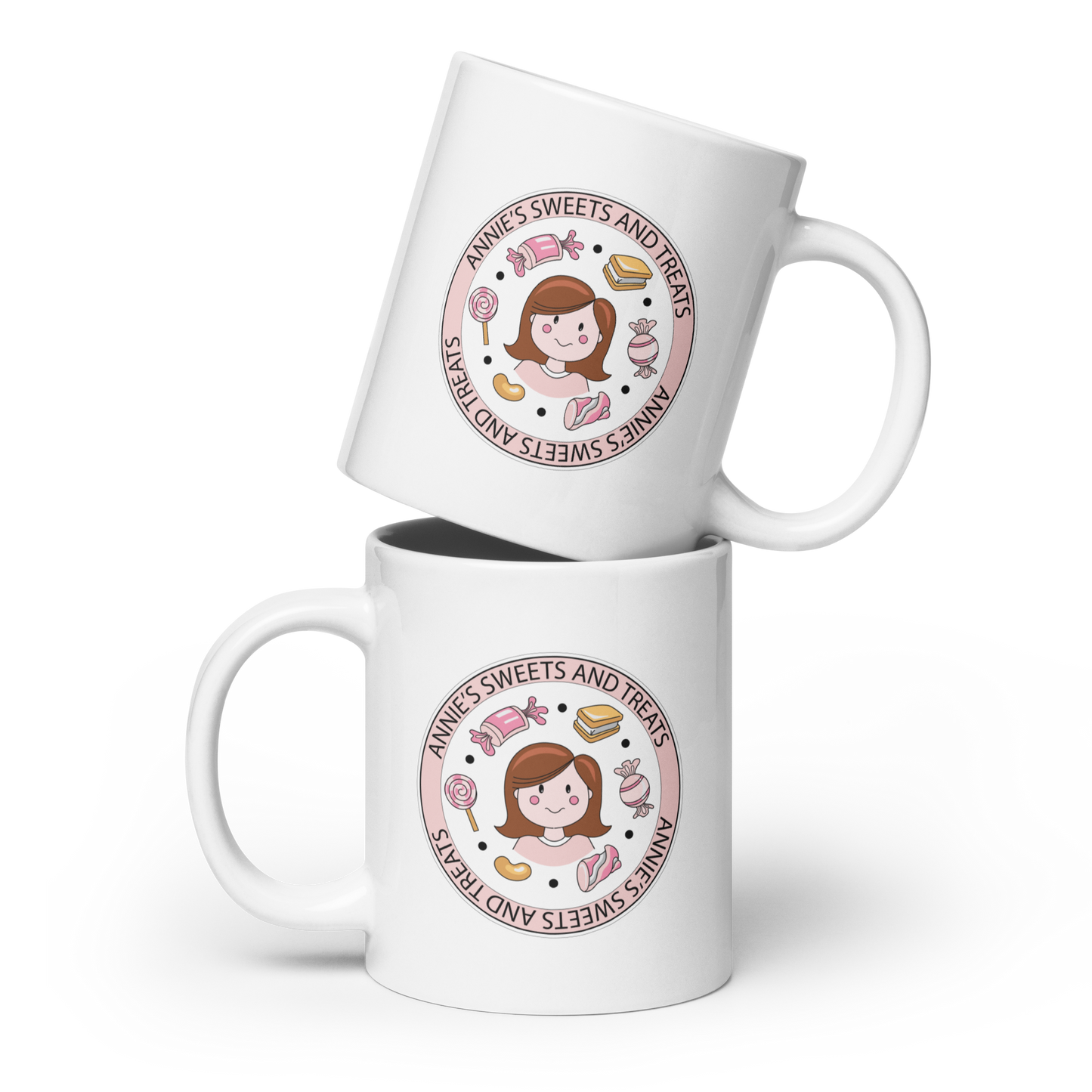 Annie's Sweets and Treats White glossy mug