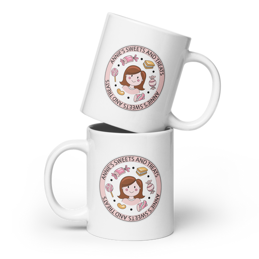 Annie's Sweets and Treats White glossy mug